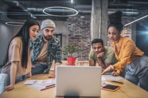 employees working on IT myths