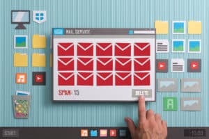 person deleting spam emails